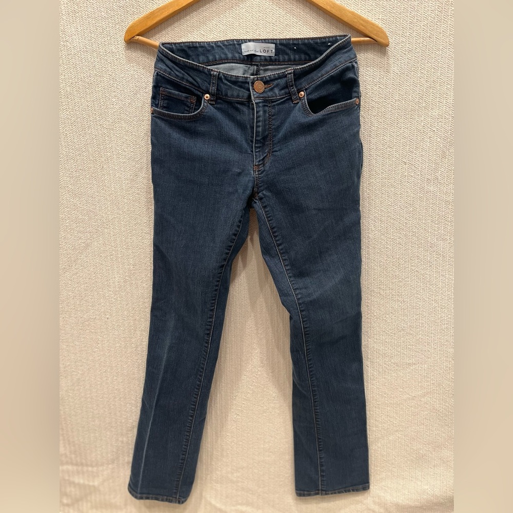 LOFT Curvy Straight Blue Jean